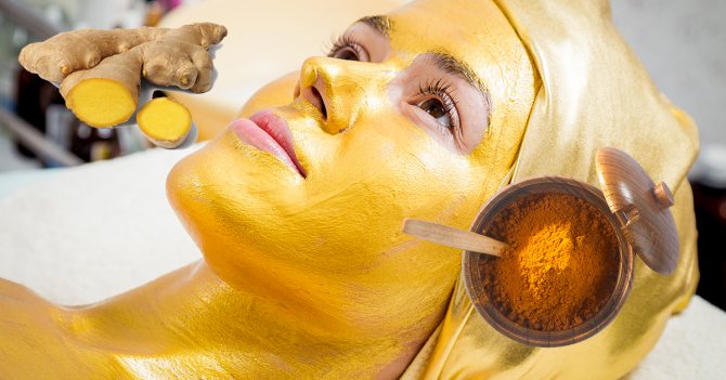 Mask with turmeric and ginger