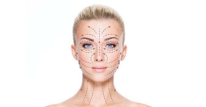 Массажные линии лица и шеи, линии Лангера – схема, направление массажных линий на лице